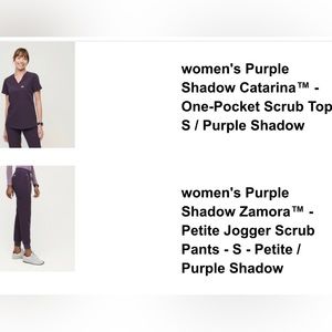 Figs Scrub Top and Bottom, Top, S/ bottom, SP/ worn twice